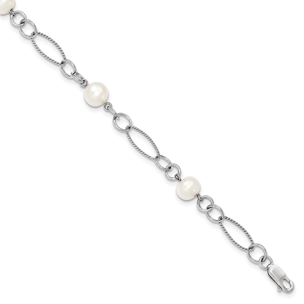 7.75 Inch Pearl Bracelet Sterling Silver Cultured QG2484-7.75, MPN: QG2484-7.75, 191101275739