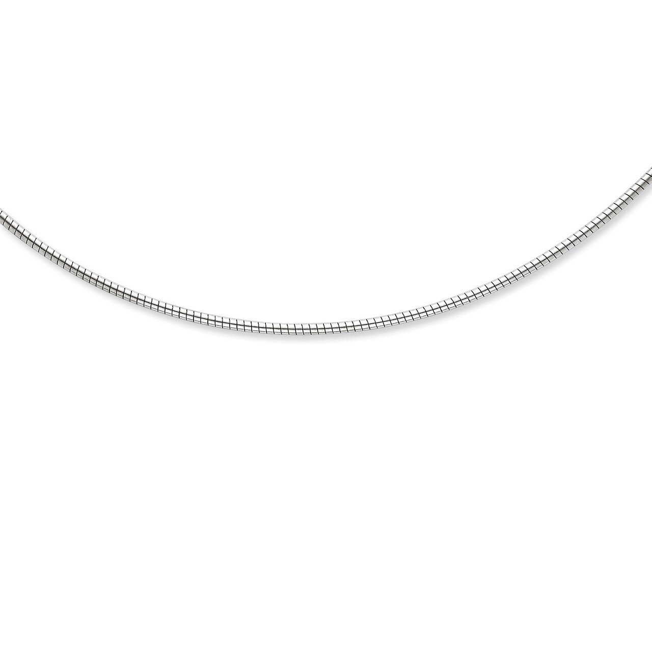 2mm Round Cubetto Necklace 2 extender Sterling Silver QG2664-16, MPN: QG2664-16, 191101295966
