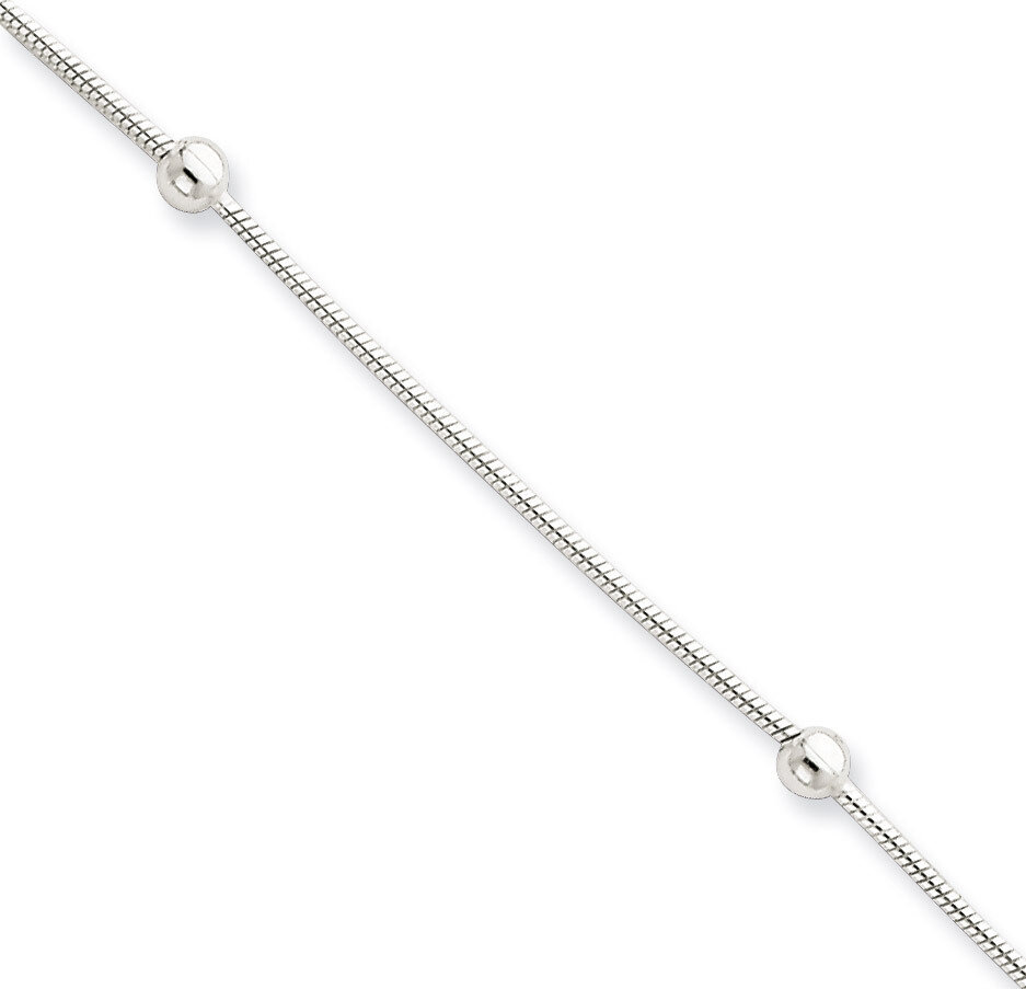 9 Inch Anklet 1.5 extension Sterling Silver Polished QG2755-9, MPN: QG2755-9, 886774988085