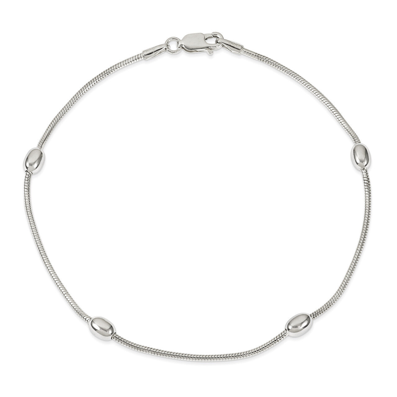 9 Inch 9 Anklet Sterling Silver QG2766-9, MPN: QG2766-9, 886774988146