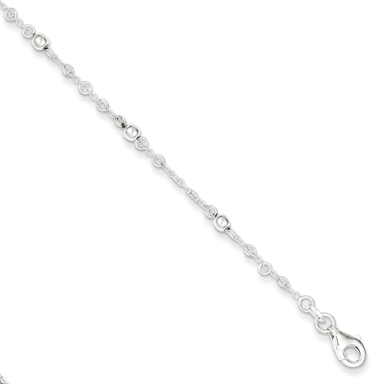 7.5 Inch Fancy Bead Bracelet Sterling Silver Polished QG2992-7.5, MPN: QG2992-7.5, 191101294921