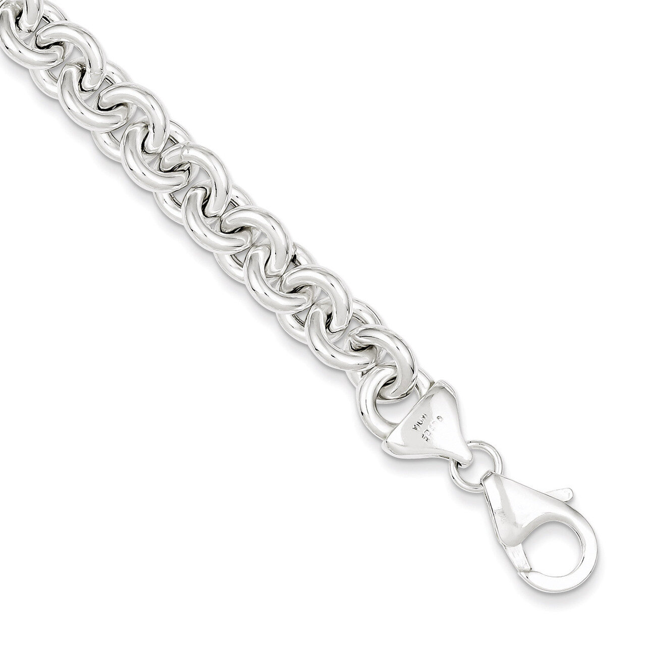 7.75 Inch Fancy Link Bracelet Sterling Silver Polished QG3019-7.75