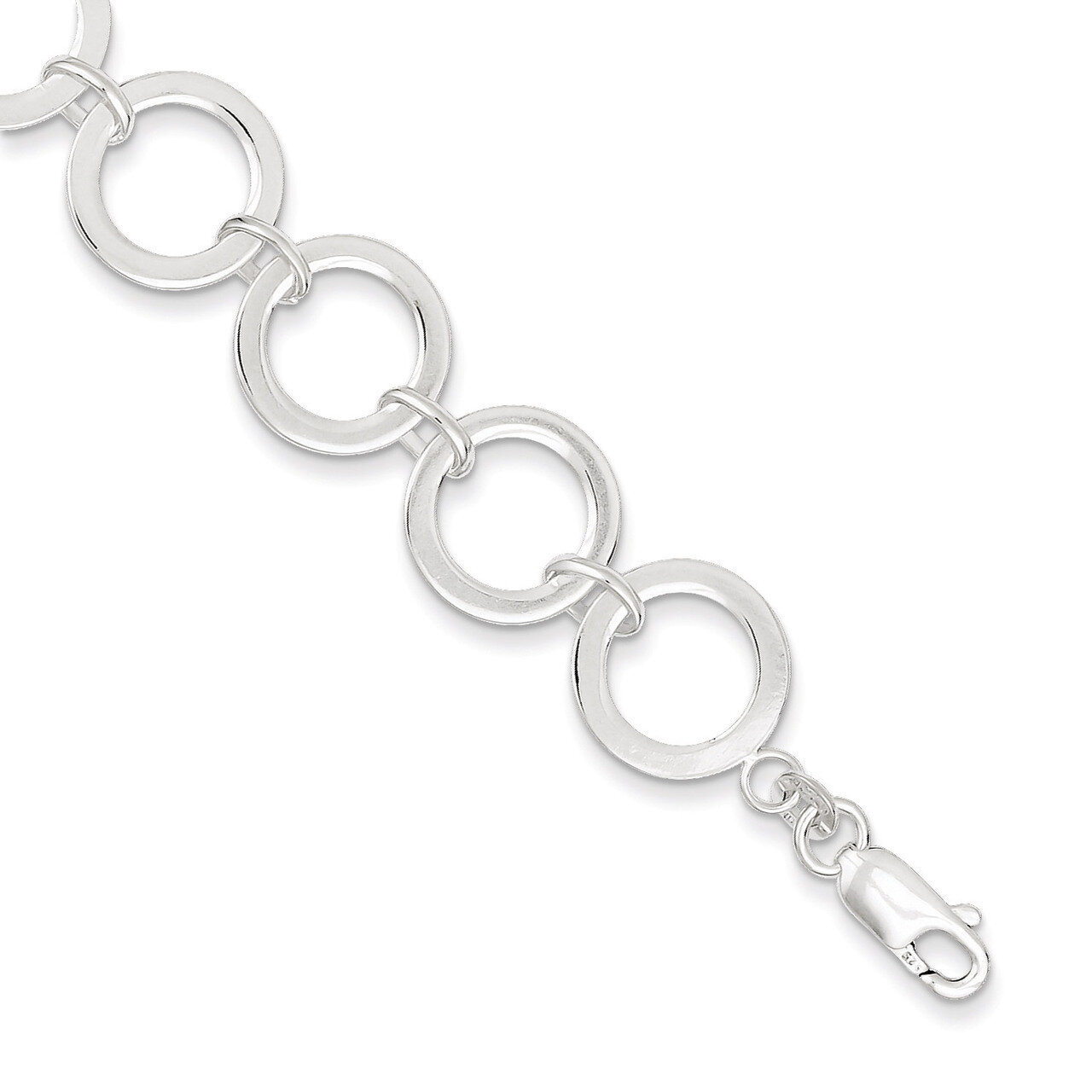 7.5 Inch Circle Link Bracelet Sterling Silver QG3035-7.5