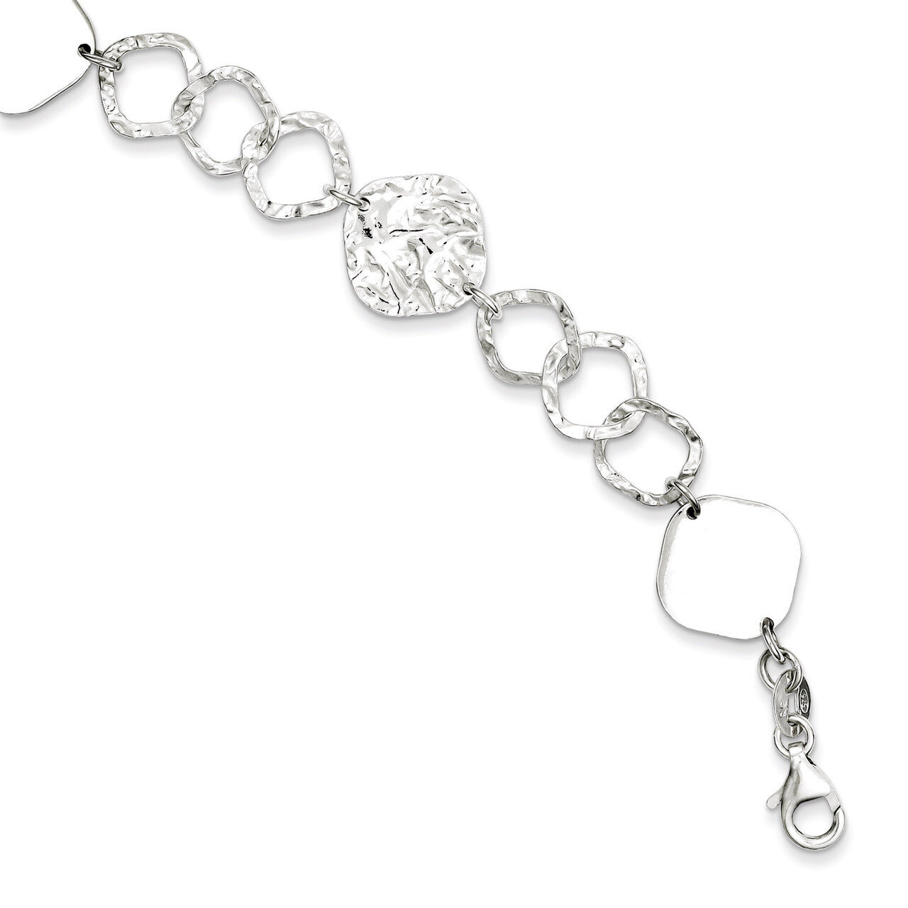 7.5 Inch Textured Fancy Link Bracelet Sterling Silver Polished QG3048-7.5, MPN: QG3048-7.5, 1911012…