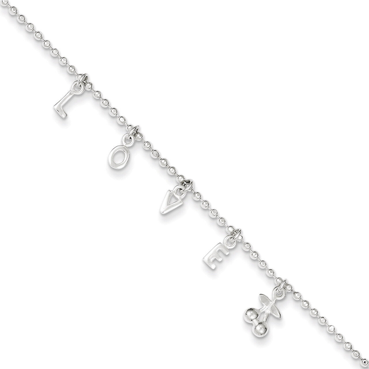 10 Inch Extension Anklet Sterling Silver QG3169-10
