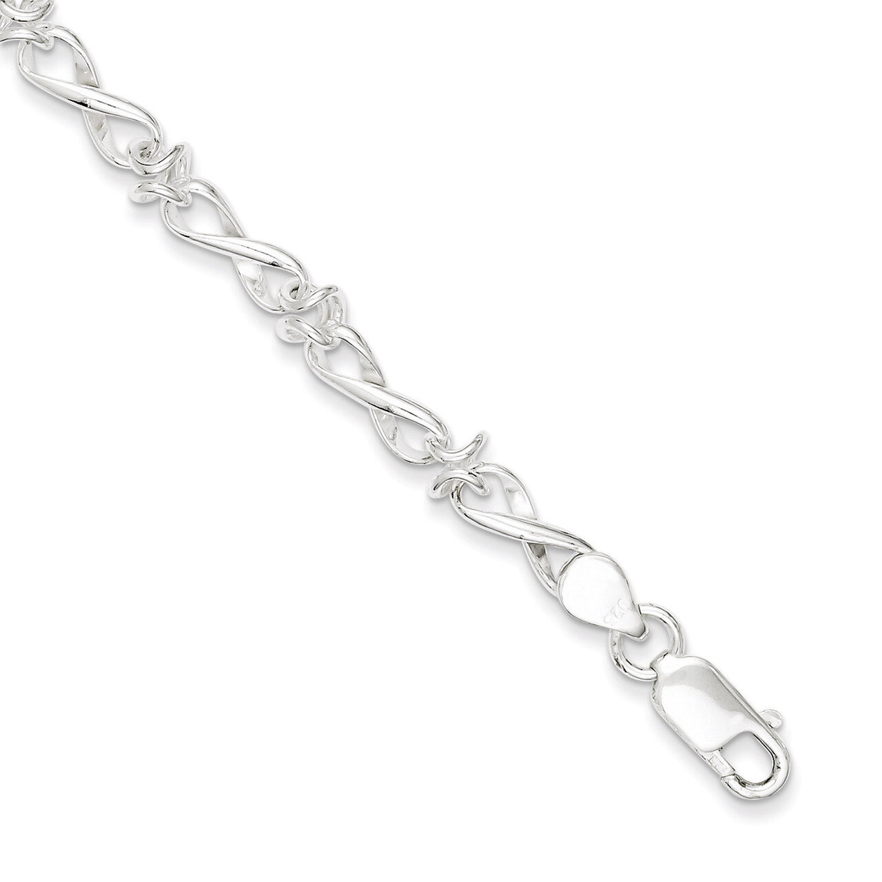 7.5 Inch Fancy Link Bracelet Sterling Silver Polished QG3232-7.5, MPN: QG3232-7.5, 191101294273