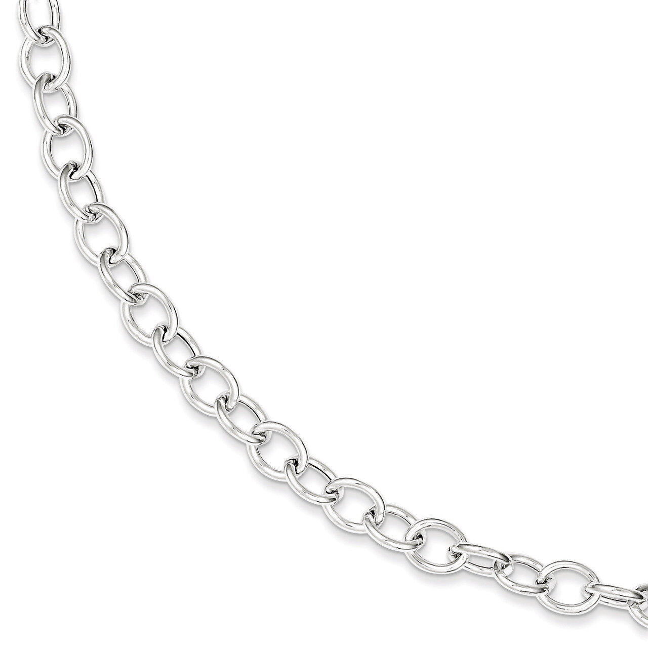 18 Inch Cable 6.75mm Necklace Sterling Silver QG3357-18
