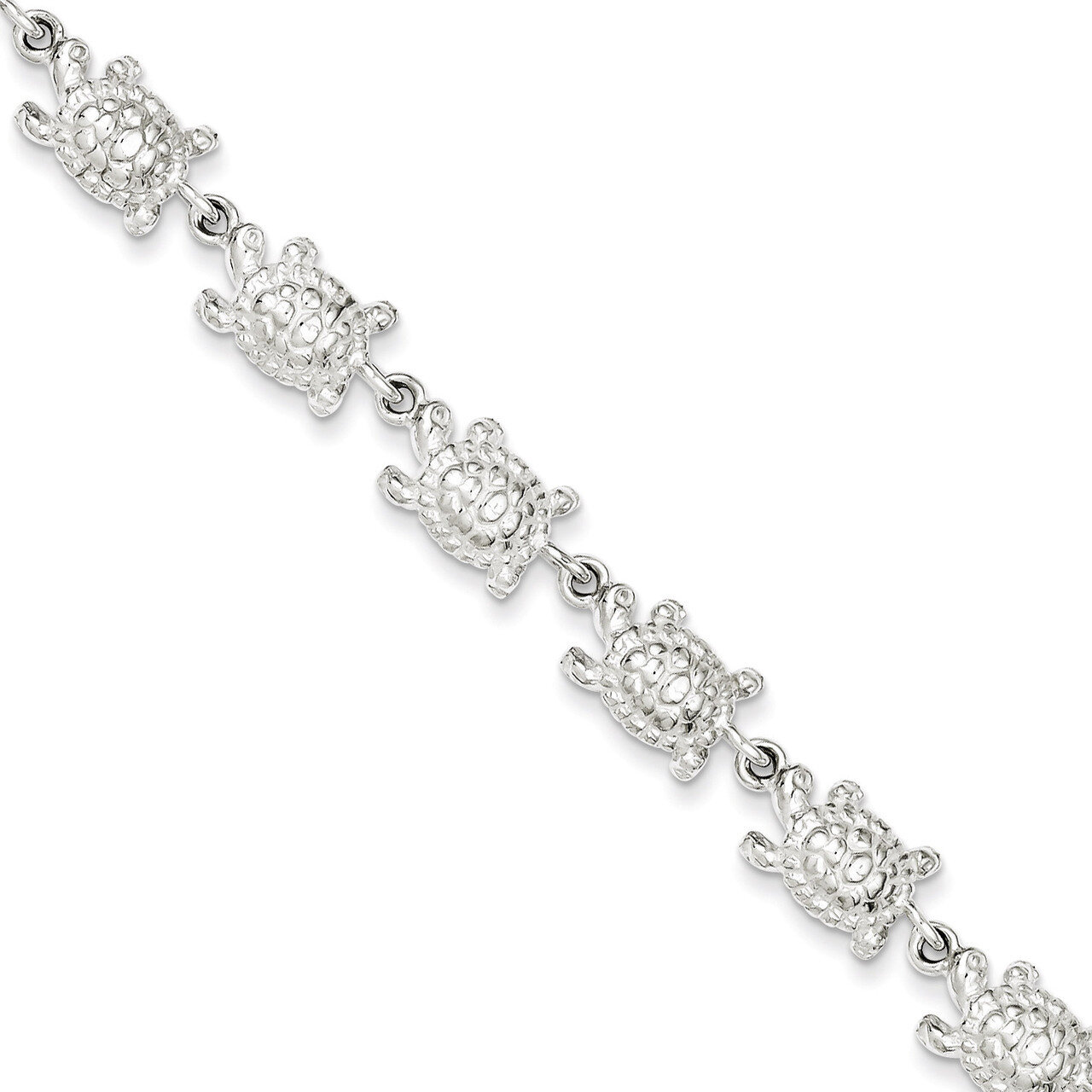 7 Inch Turtles Bracelet Sterling Silver QG843-7, MPN: QG843-7, 883957951454