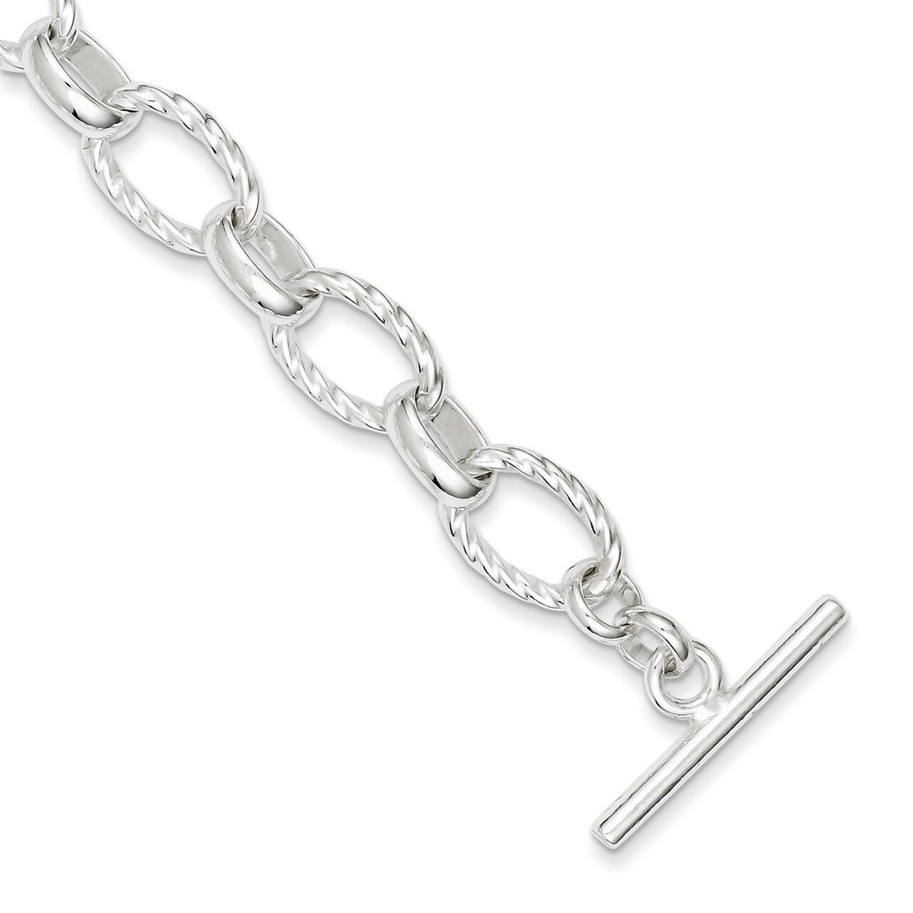 8.75 Inch Fancy Link Toggle Bracelet Sterling Silver Polished QH155-8.75, MPN: QH155-8.75, 88395753…