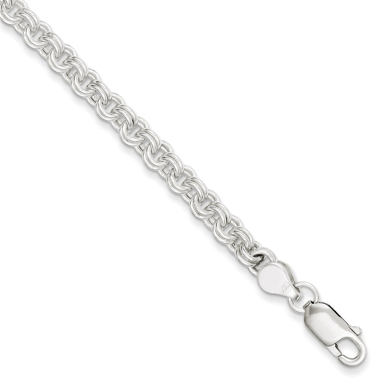 8.5 Inch Link Bracelet Sterling Silver Fancy QH160-8.5