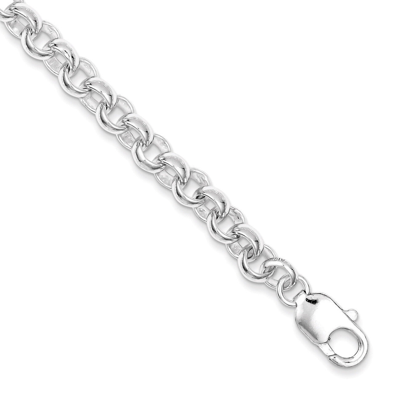 8.5 Inch Link Bracelet Sterling Silver Fancy QH168-8.5