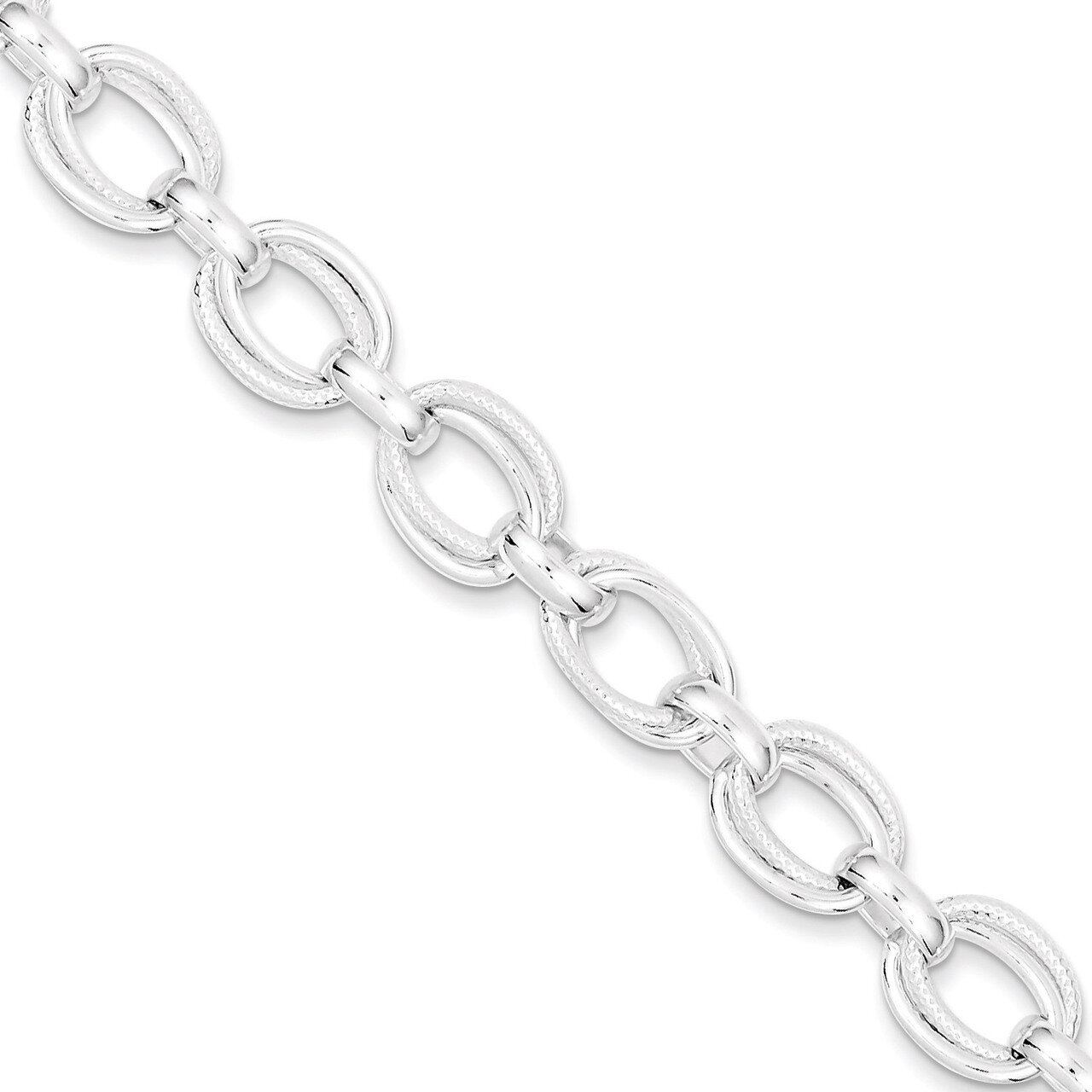 8.5 Inch Link Bracelet Sterling Silver Fancy QH174-8.5, MPN: QH174-8.5, 883957530048