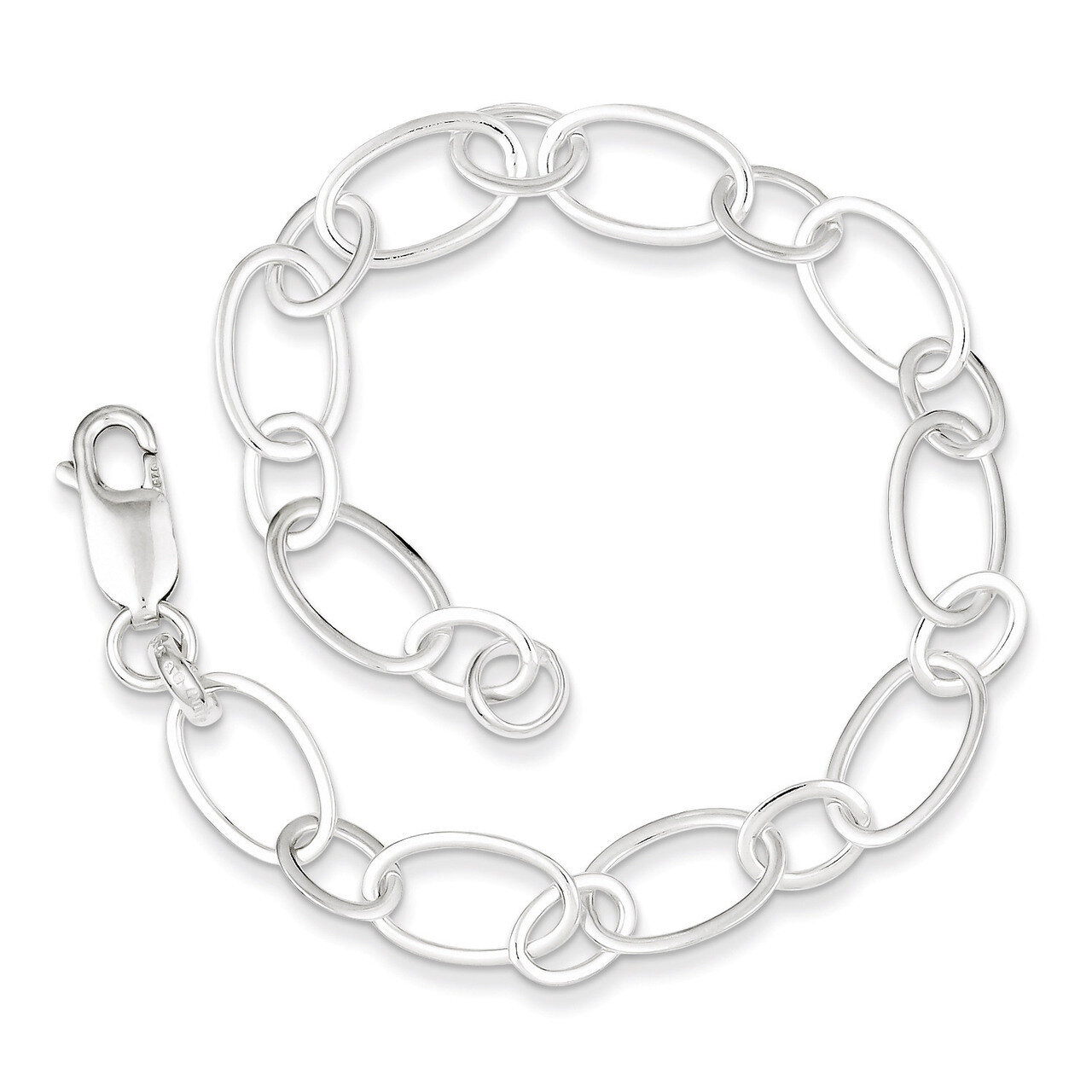 7.5 Inch Link Bracelet Sterling Silver Fancy QH212-7.5, MPN: QH212-7.5, 883957520605