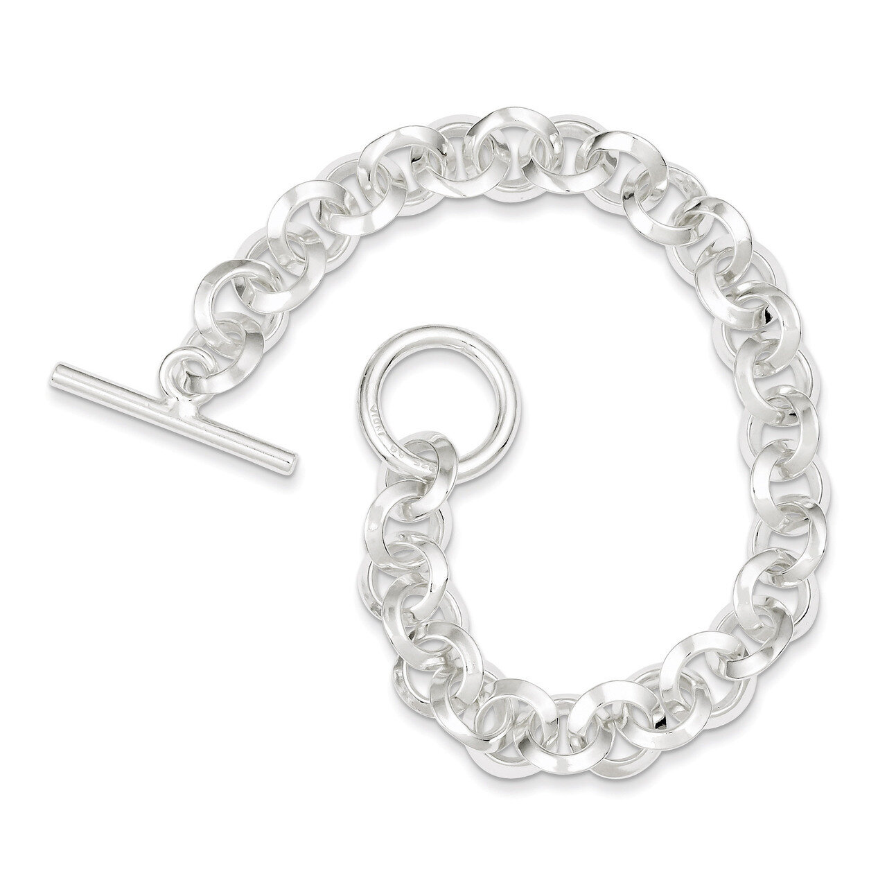 8.5 Inch Fancy Circular Link Bracelet Sterling Silver Polished QH308-8.5, MPN: QH308-8.5, 883957533…