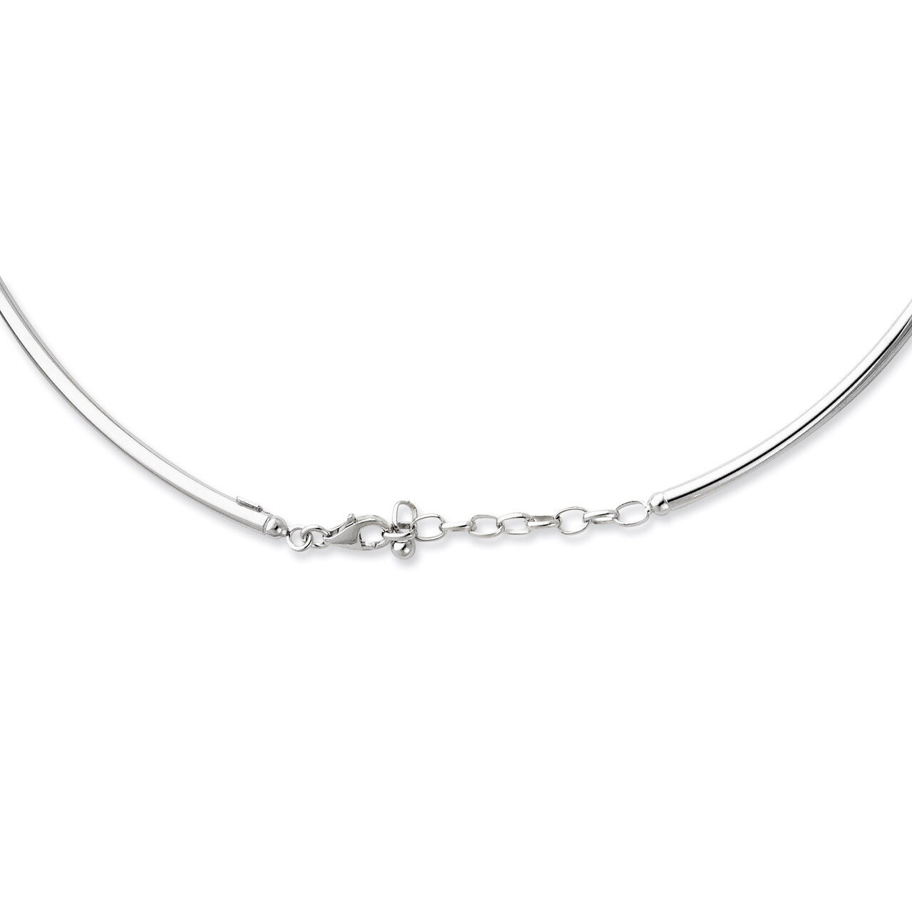 18 Inch Hollow Polished Neck Collar Necklace Sterling Silver QH360-18, MPN: QH360-18, 886774115672