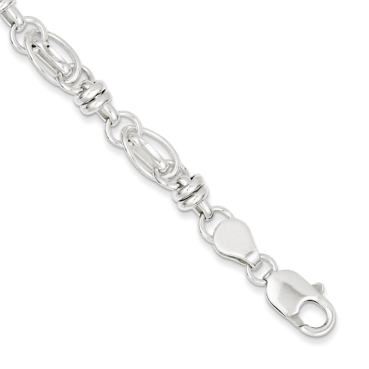 7.5 Inch Diamond-cut Fancy Link Bracelet Sterling Silver Polished QH378-7.5, MPN: QH378-7.5, 886774…