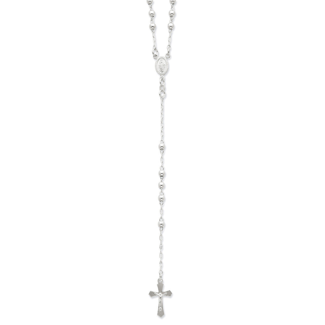 18 Inch Rosary Sterling Silver Polished QH4701-18, MPN: QH4701-18, 191101636318