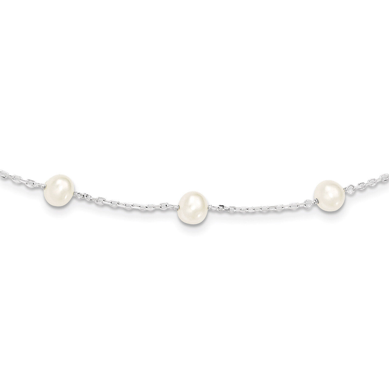 18 Inch (6-7mm) Cultured Pearl Necklace Sterling Silver QH5003-18, MPN: QH5003-18, 883957496788