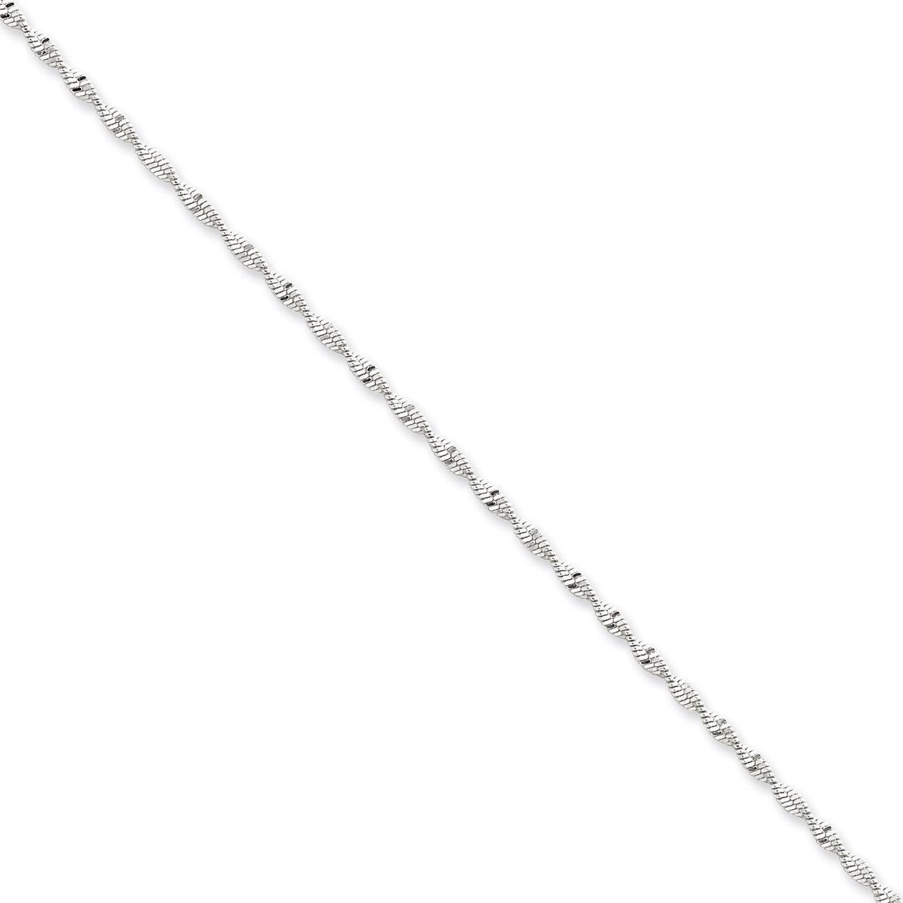 16 Inch 2mm Twisted Herringbone Chain Sterling Silver QHB1-16, MPN: QHB1-16, 883957215952