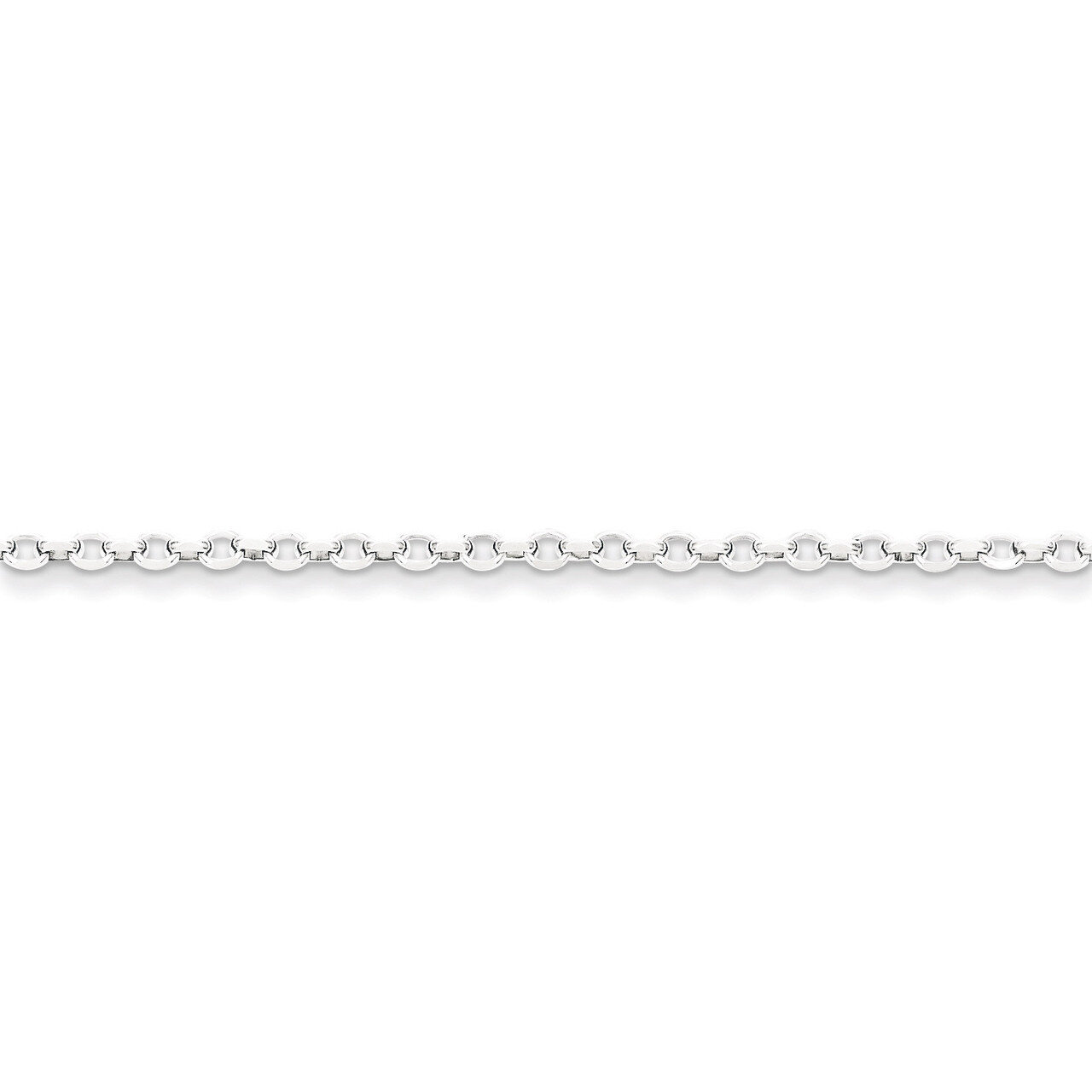 16 Inch 2.5mm 8 Side Diamond Cut Cable Chain Sterling Silver QHC045-16