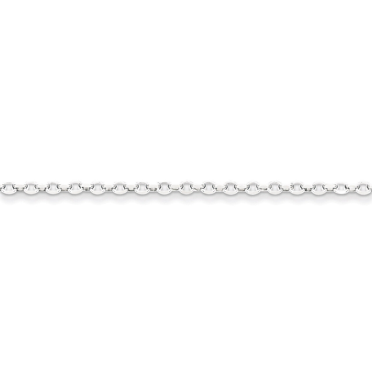 20 Inch 2.5mm 8 Side Diamond Cut Cable Chain Sterling Silver QHC045-20, MPN: QHC045-20, 886774414607