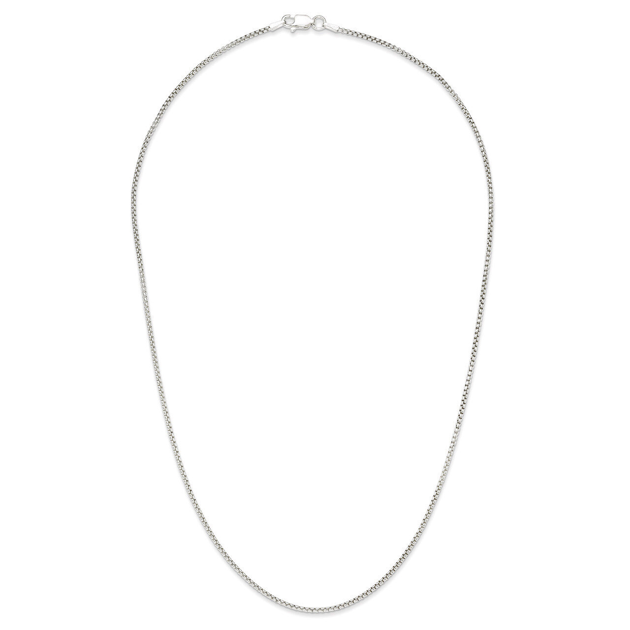 16 Inch 1.5mm Round Box Chain Sterling Silver QHX028-16