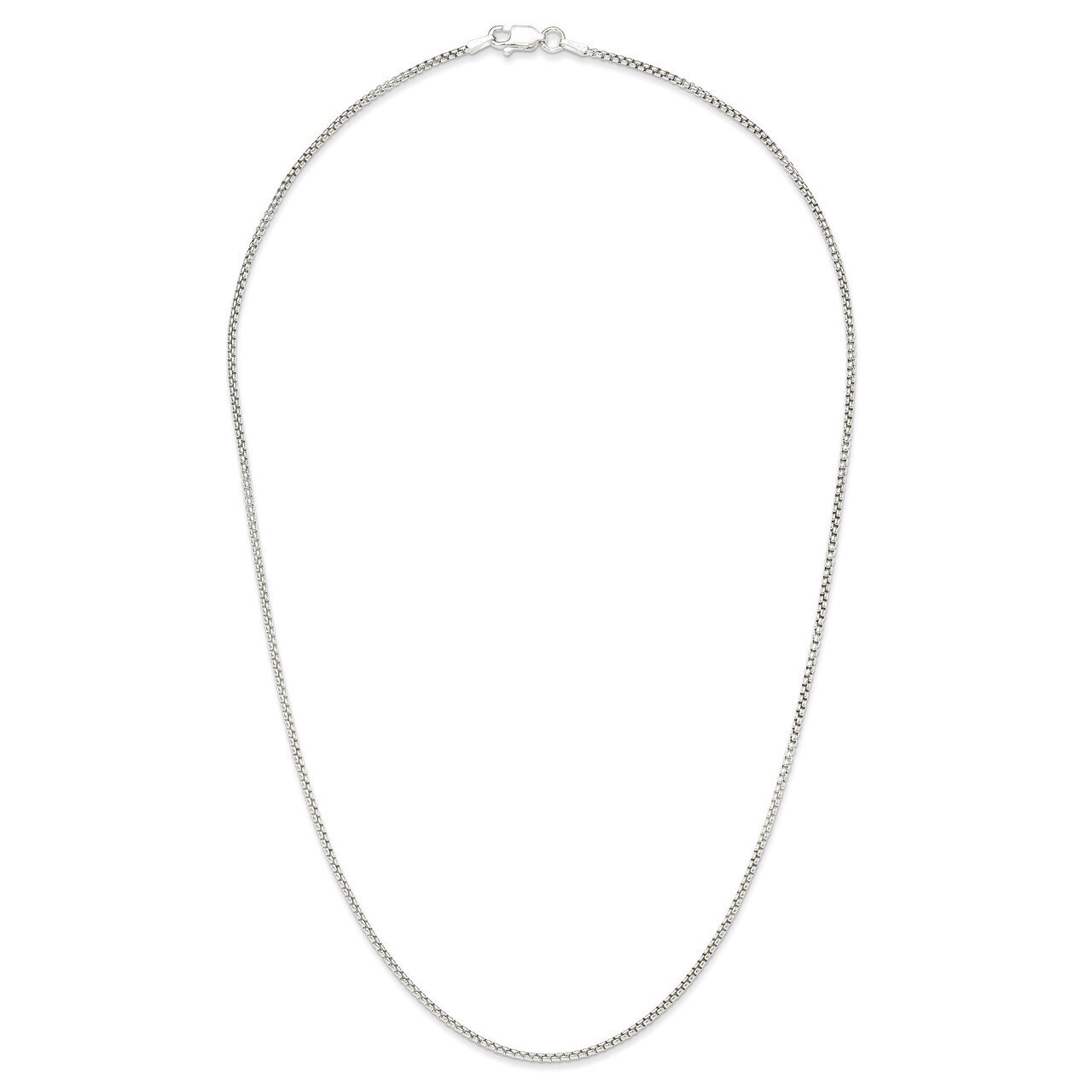 24 Inch 1.5mm Round Box Chain Sterling Silver QHX028-24, MPN: QHX028-24, 886774413433
