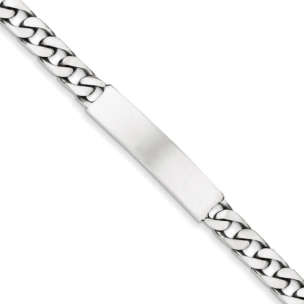 8 Inch Antiqued Curb Link ID Bracelet Engravable Sterling Silver QID120-8, MPN: QID120-8, 883957520…