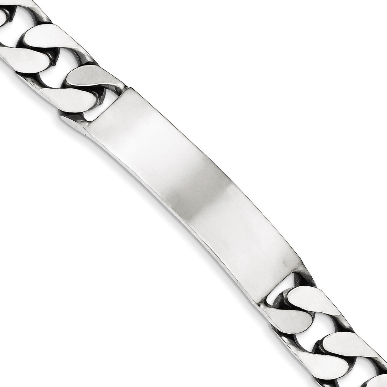 7.5 Inch Antiqued Curb Link ID Bracelet Engravable Sterling Silver QID123-7.5, MPN: QID123-7.5, 883…
