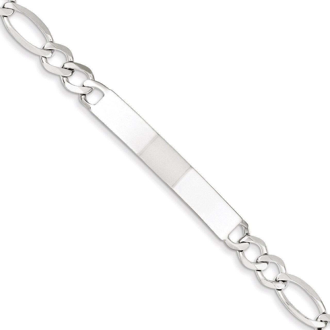 7.5 Inch ID Bracelet Sterling Silver QID186-7.5