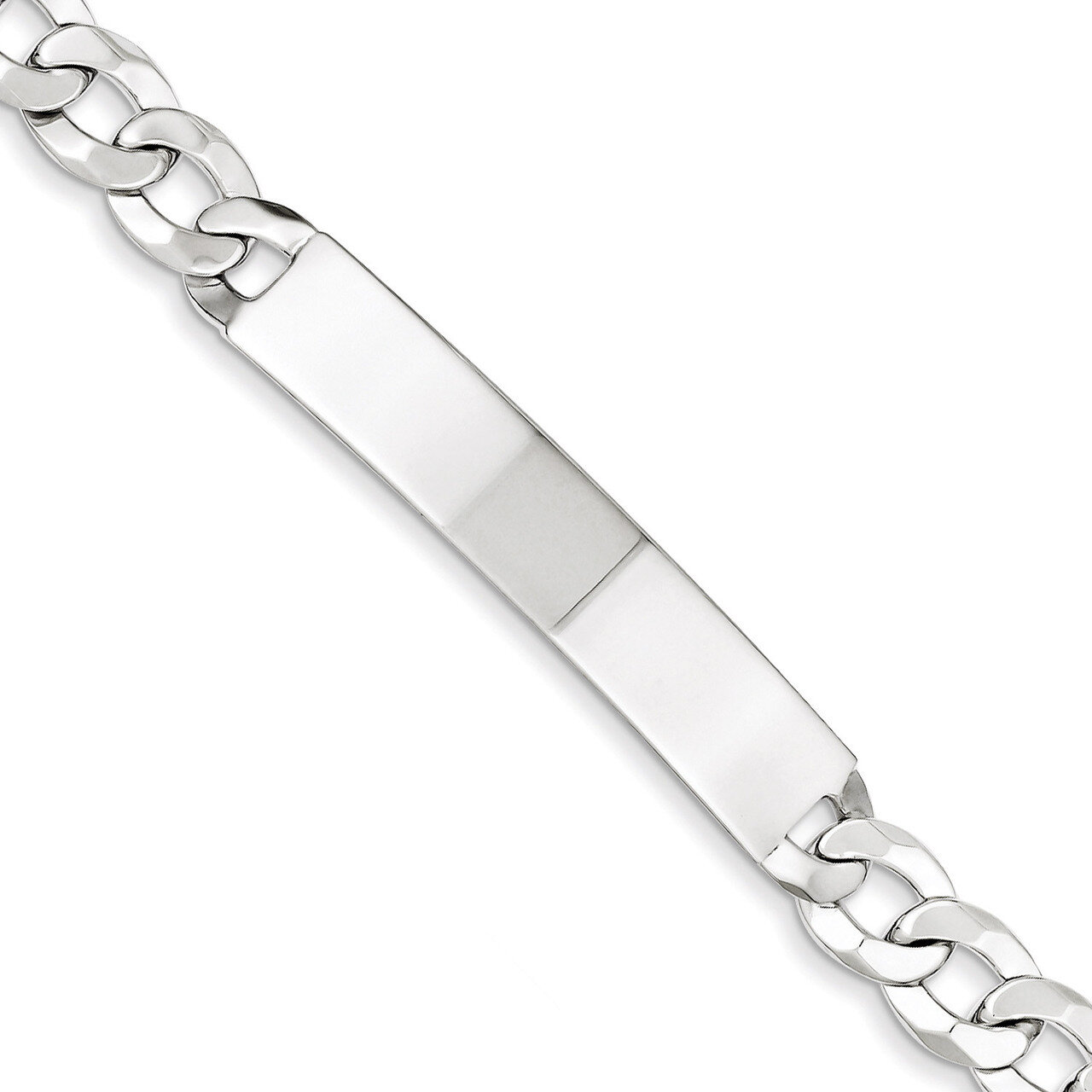 7.5 Inch ID Bracelet Sterling Silver QID200-7.5