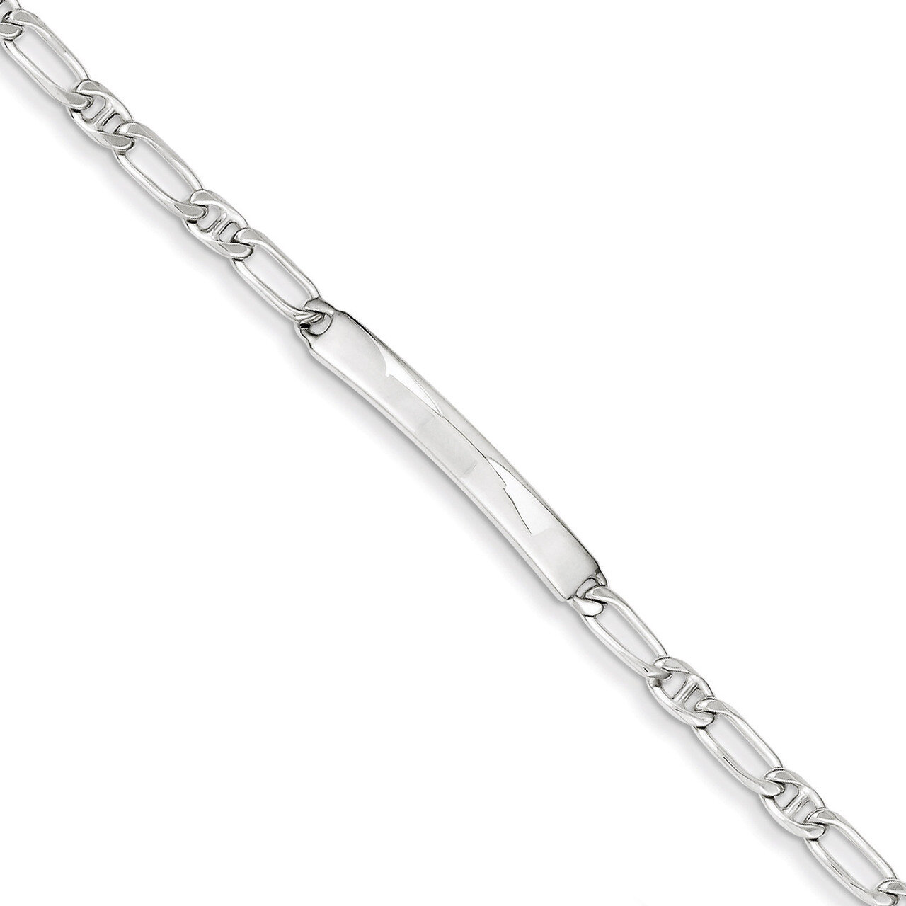 8 Inch Engravable Anchor Link ID Bracelet Sterling Silver Polished QID97-8, MPN: QID97-8, 883957501…