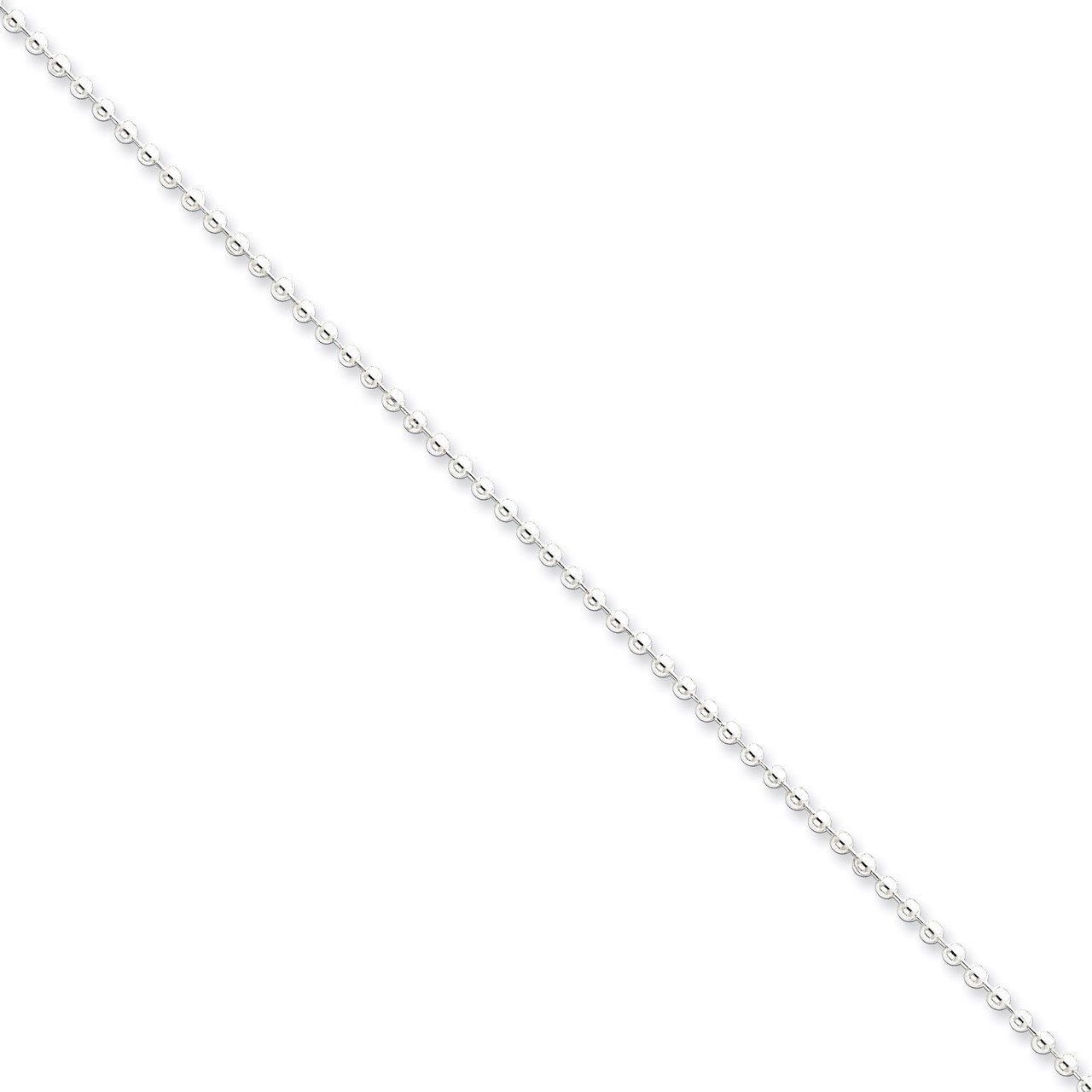 20 Inch 2mm Beaded Necklace Sterling Silver QK27-20, MPN: QK27-20, 883957080673