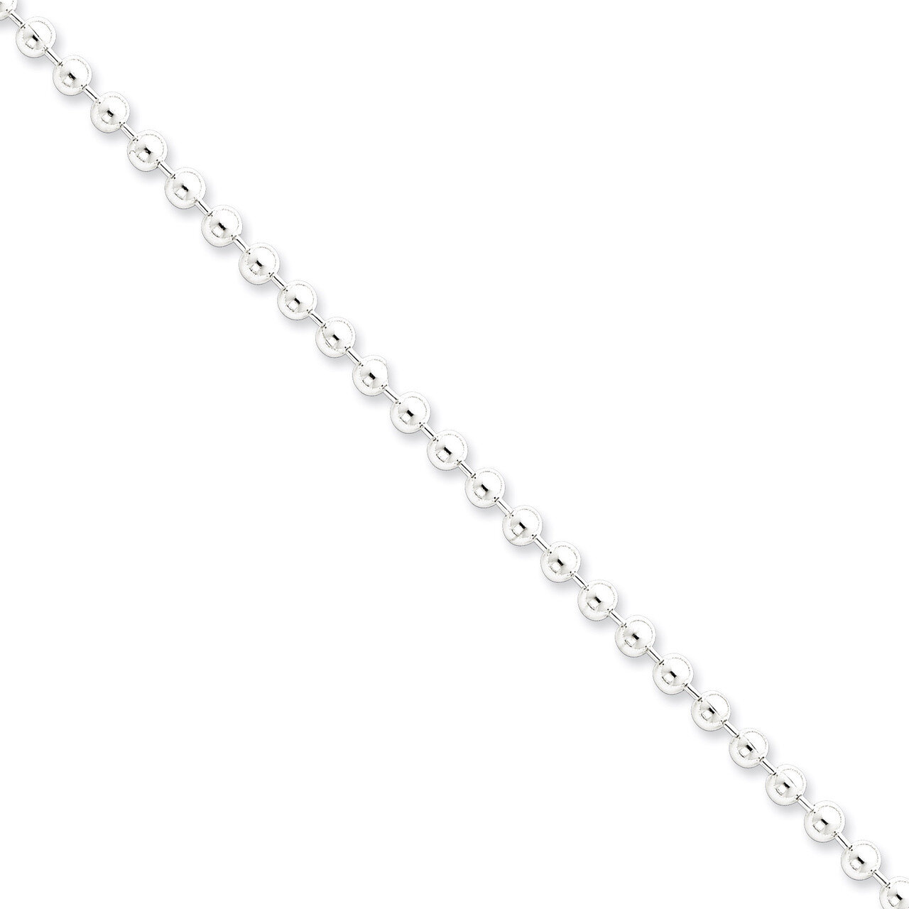 20 Inch 4mm Beaded Necklace Sterling Silver QK29-20, MPN: QK29-20, 883957956305