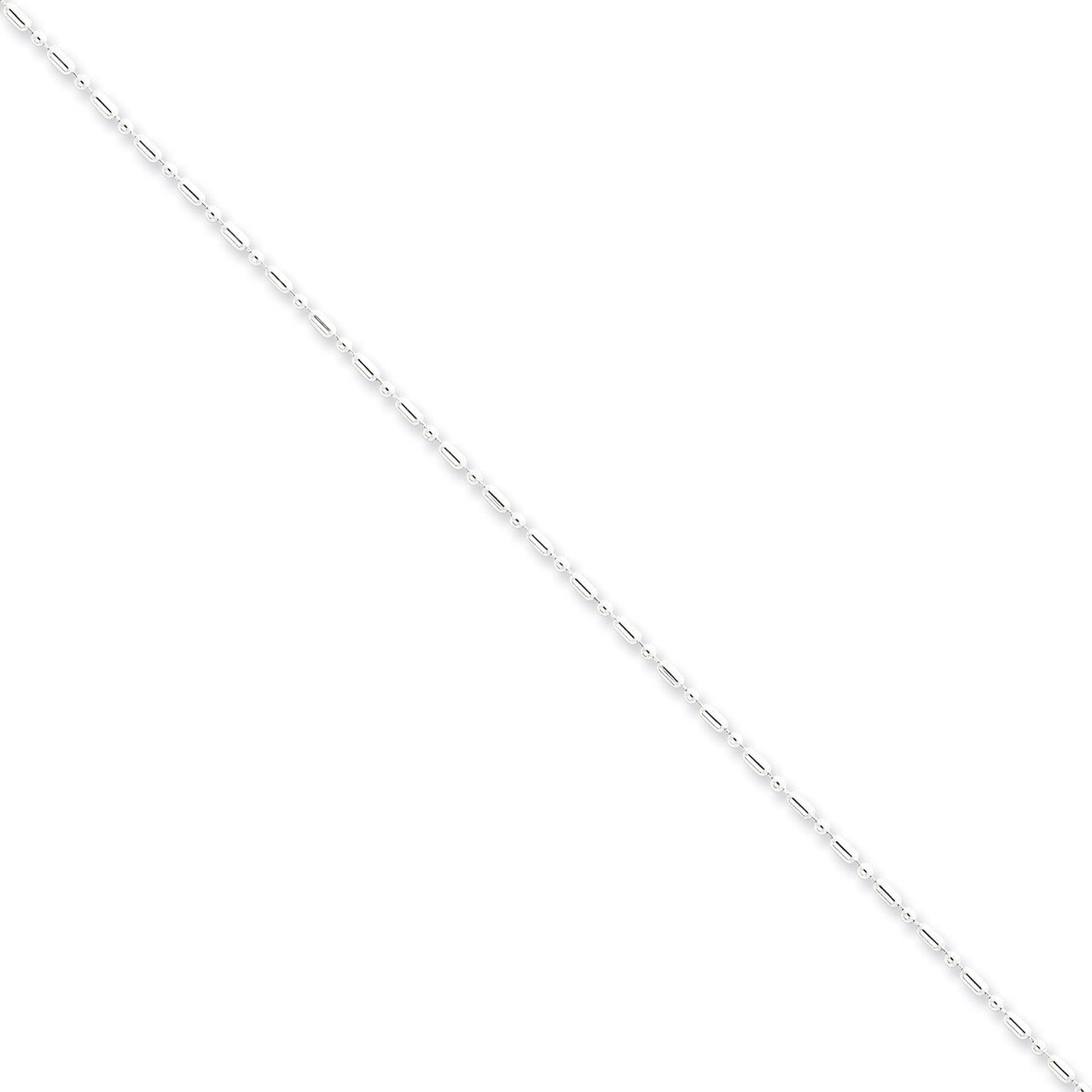 16 Inch 1.5mm Fancy Beaded Necklace Sterling Silver QK30-16, MPN: QK30-16, 883957080703