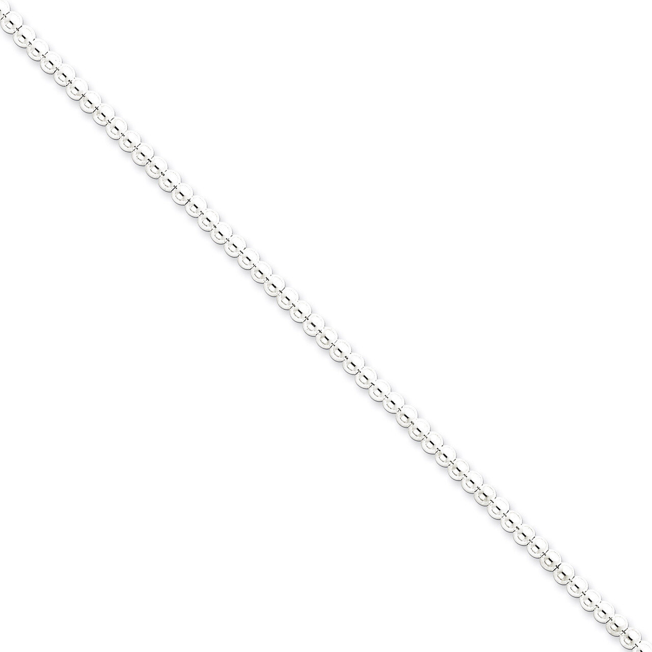 16 Inch 3mm Beaded Box Chain Sterling Silver QK32-16