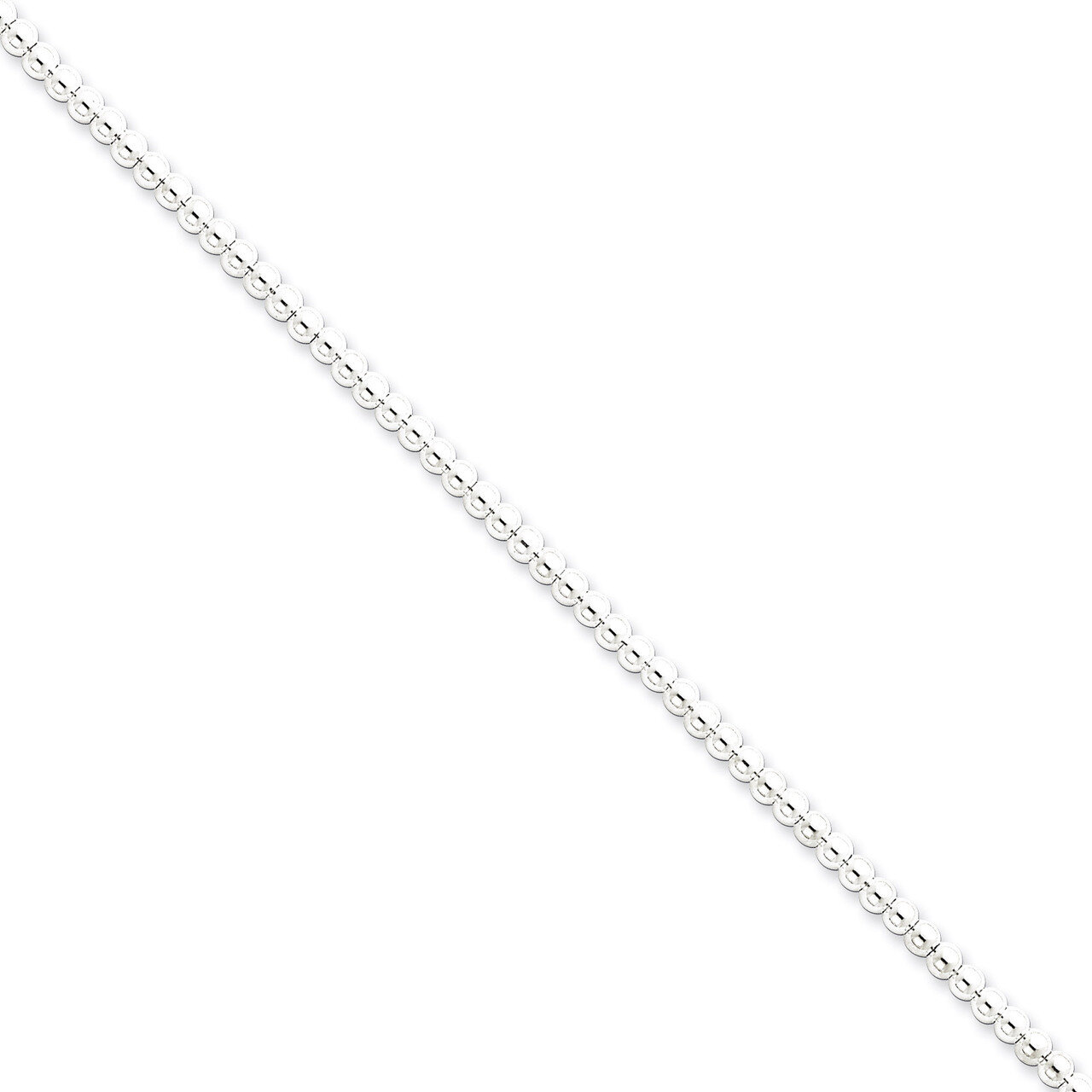 20 Inch 3mm Beaded Box Chain Sterling Silver QK32-20, MPN: QK32-20, 883957956367