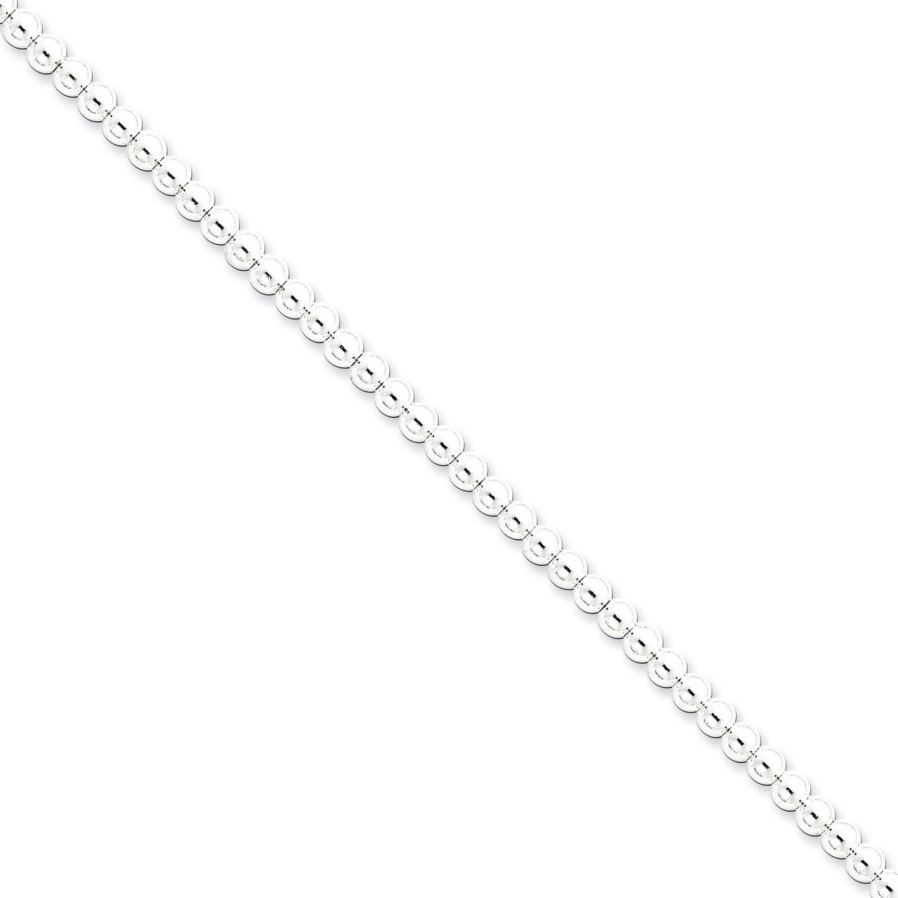 16 Inch 4mm Beaded Box Chain Sterling Silver QK33-16, MPN: QK33-16, 883957956374