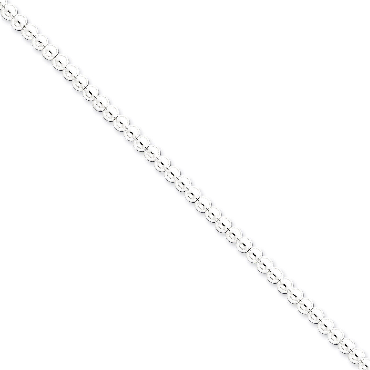 18 Inch 4mm Beaded Box Chain Sterling Silver QK33-18, MPN: QK33-18, 883957956381