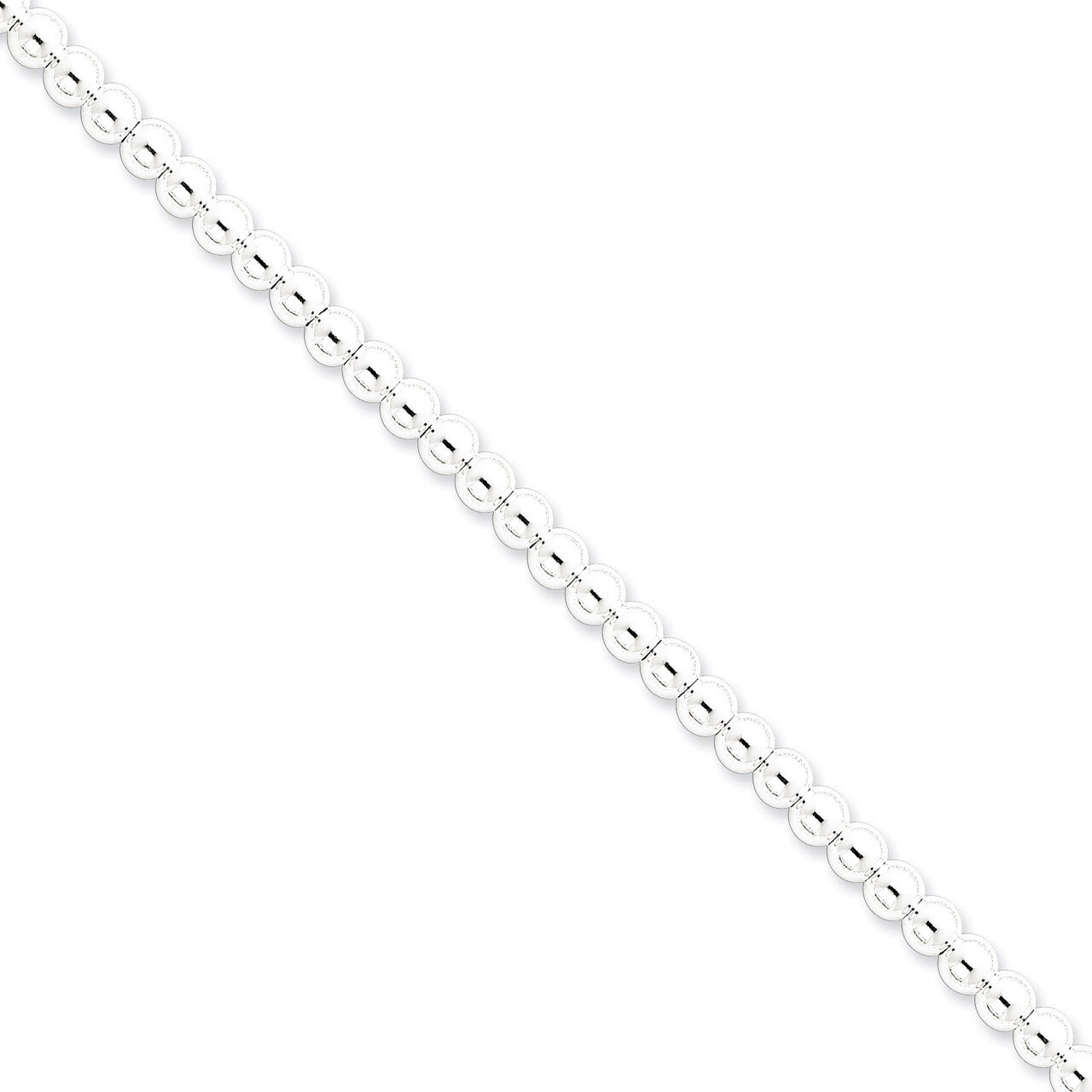 20 Inch 5mm Beaded Box Chain Sterling Silver QK34-20, MPN: QK34-20, 883957956428