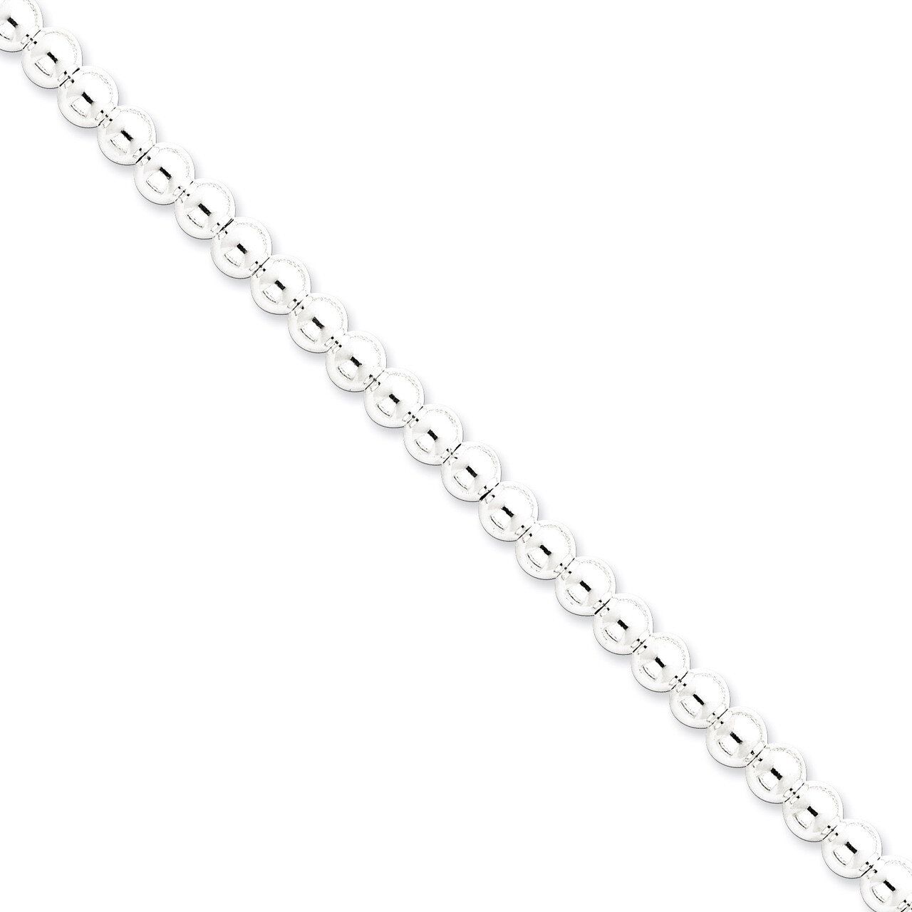 16 Inch 6.10mm Beaded Box Chain Sterling Silver QK35-16