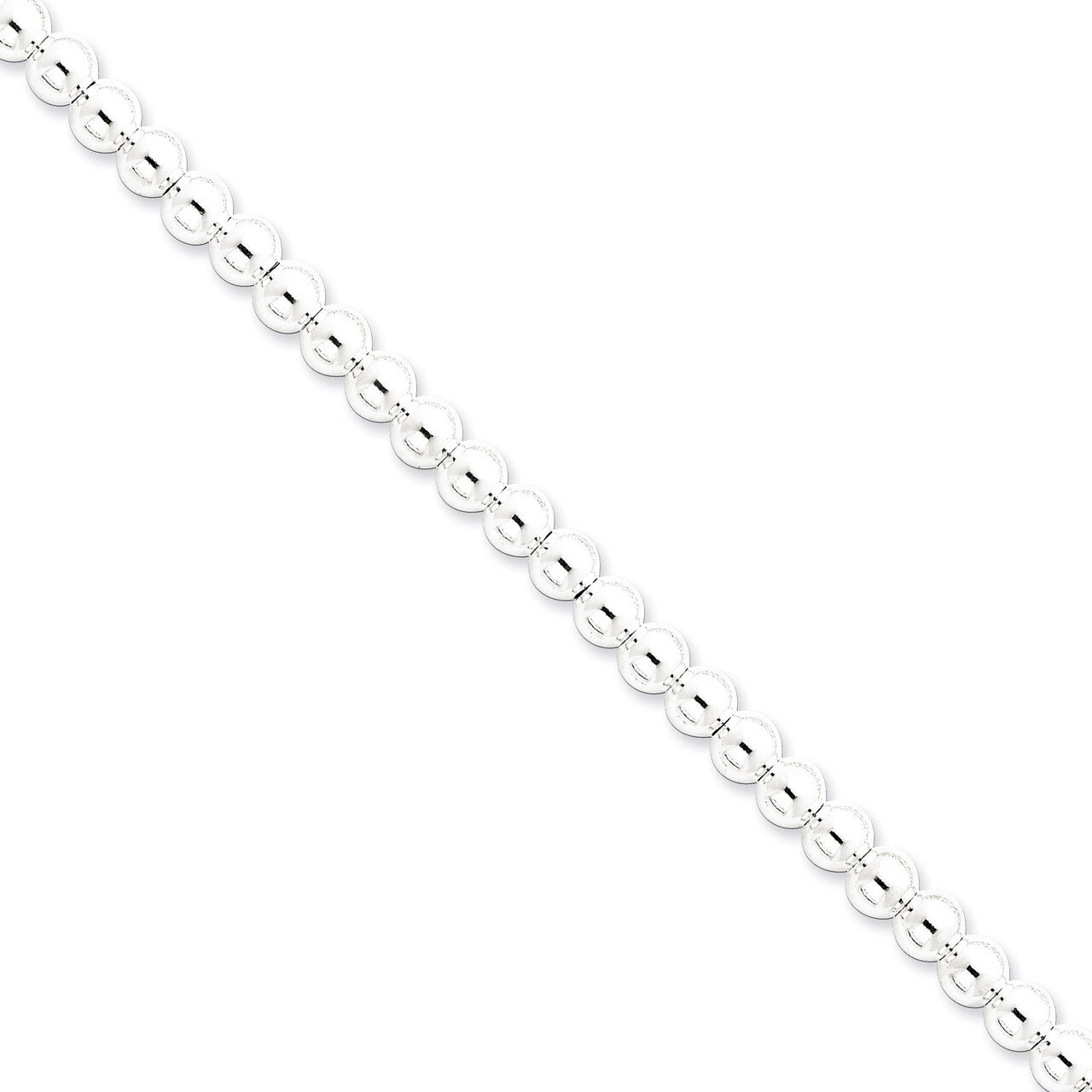 18 Inch 6.10mm Beaded Box Chain Sterling Silver QK35-18, MPN: QK35-18, 883957956442