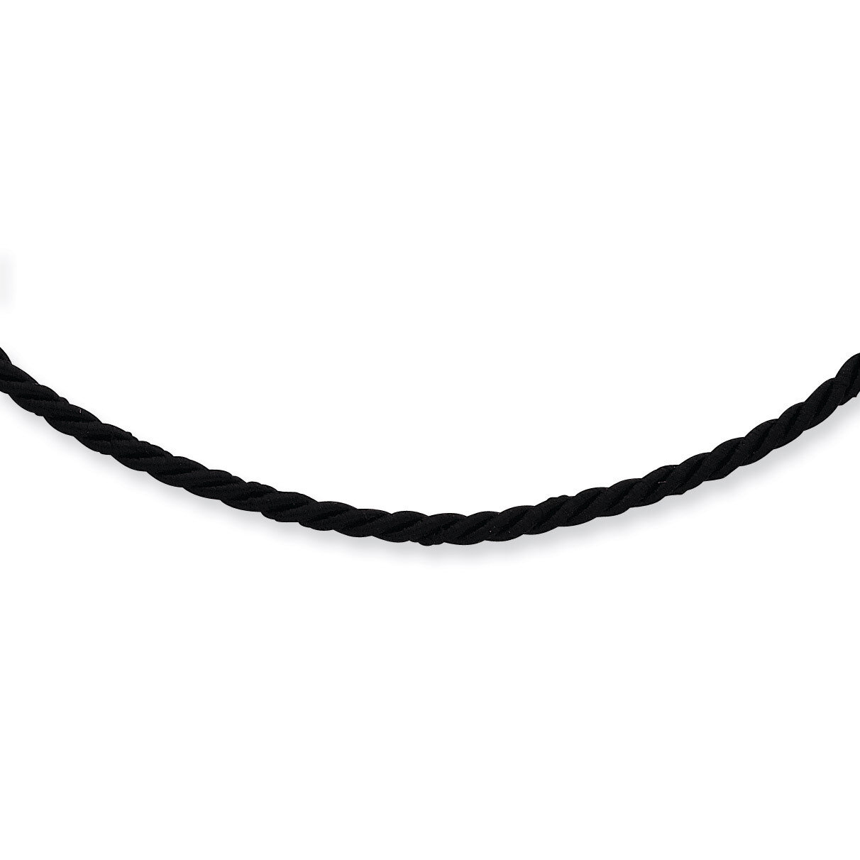 18 Inch 1Black Satin Cord Necklace Sterling Silver QK46-18, MPN: QK46-18, 883957572550