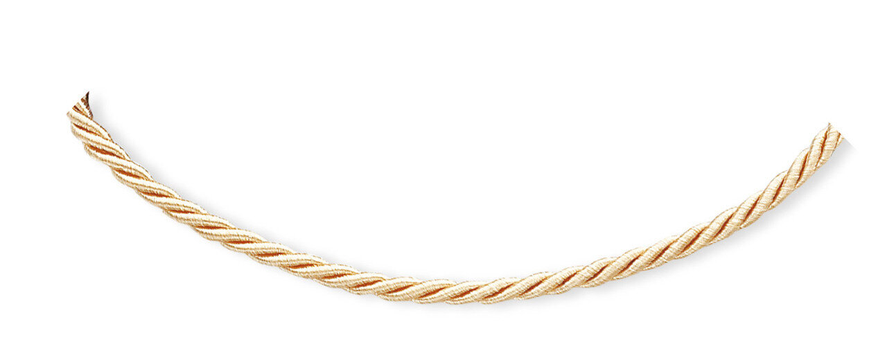18 Inch 1Cream Satin Cord Necklace Sterling Silver QK49-18, MPN: QK49-18, 883957490199