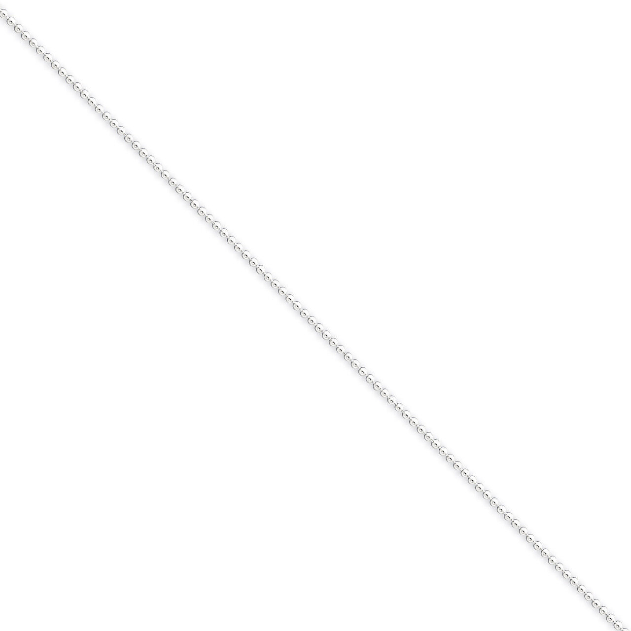 16 Inch 1.25mm Beaded Chain Sterling Silver QK80-16