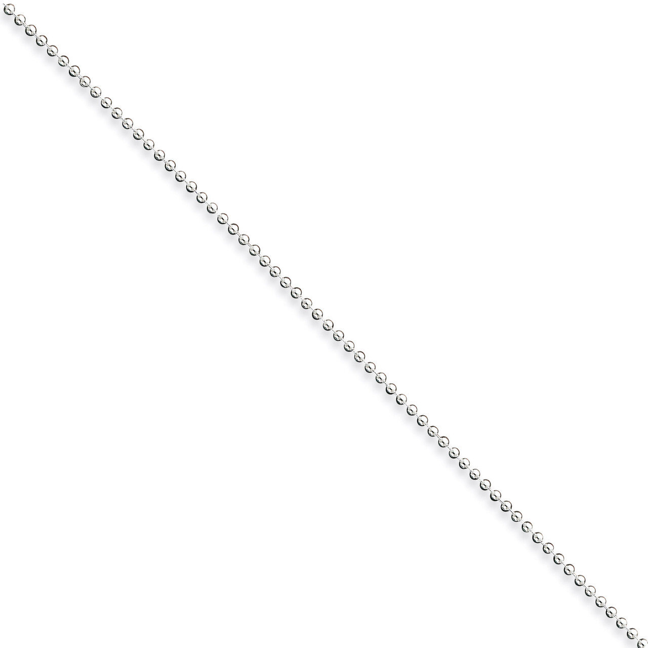 10 Inch 1.5mm Beaded Chain Sterling Silver QK81-10