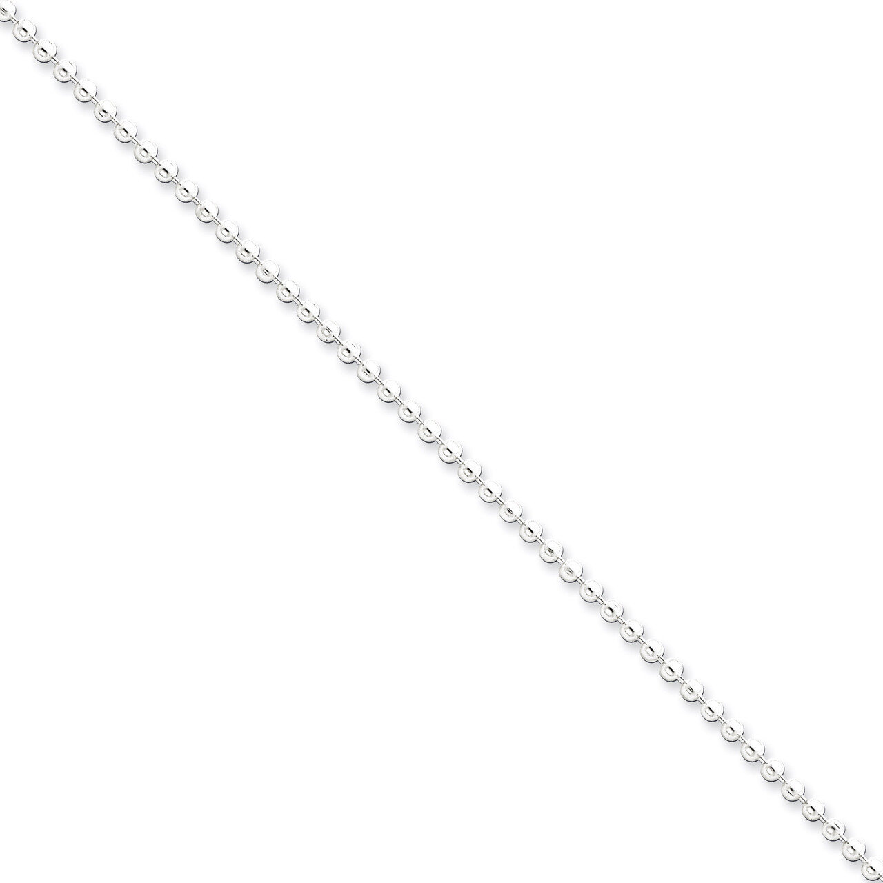 16 Inch 2.35mm Beaded Chain Sterling Silver QK82-16