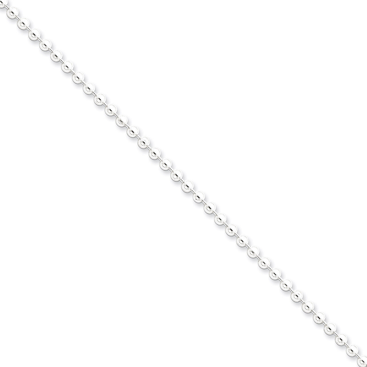 18 Inch 3mm Beaded Chain Sterling Silver QK83-18