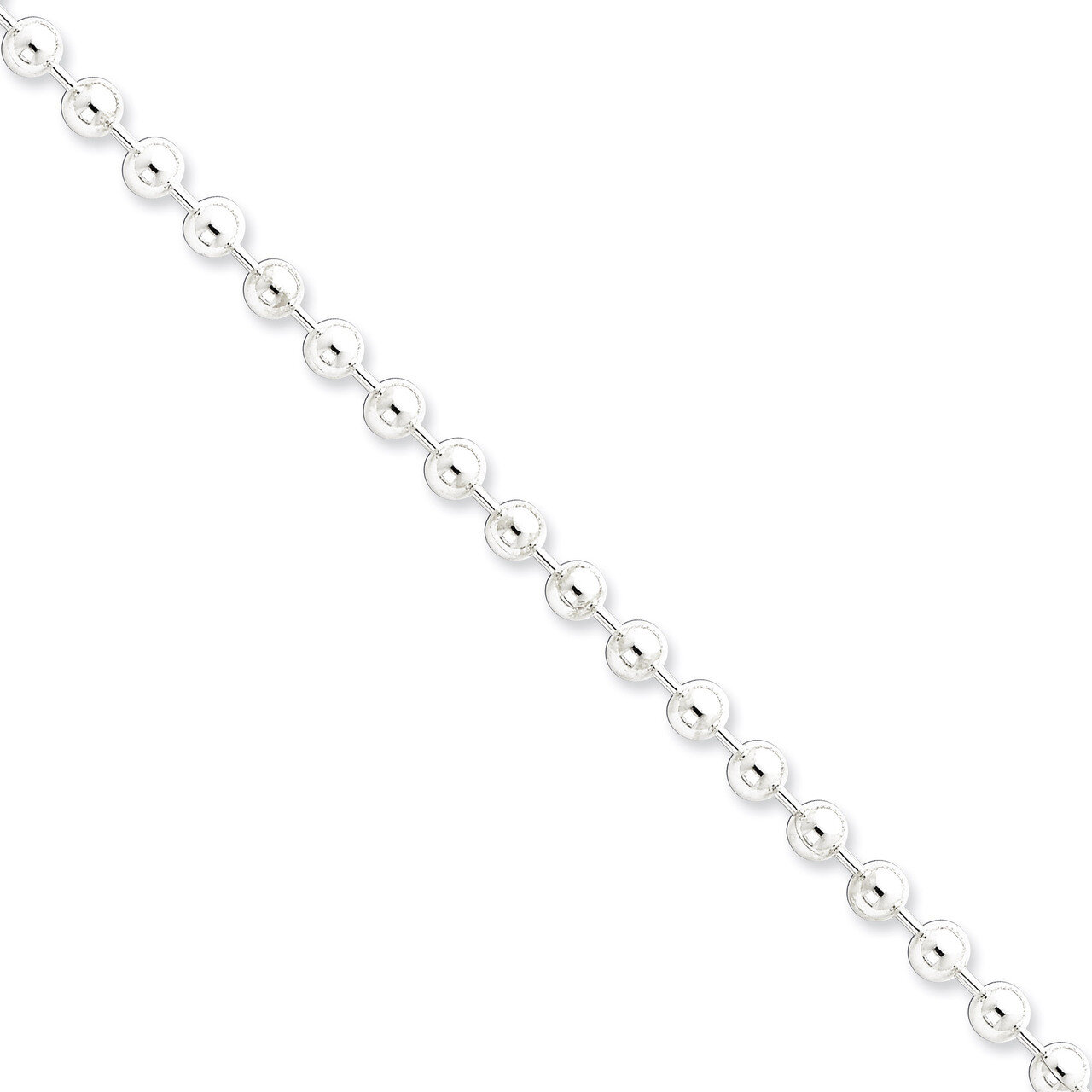 18 Inch 5.00mm Beaded Chain Sterling Silver QK84-18, MPN: QK84-18, 883957956619