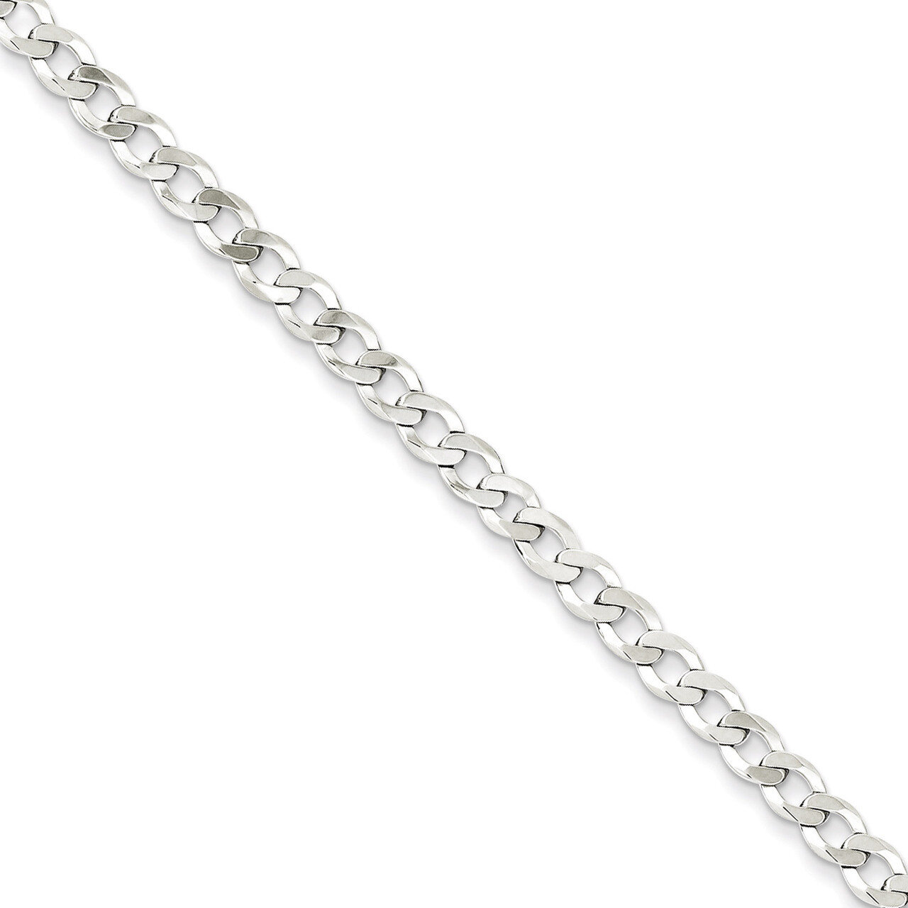 18 Inch 4.5mm Close Link Flat Curb Chain Sterling Silver QLB120-18, MPN: QLB120-18, 886774415055